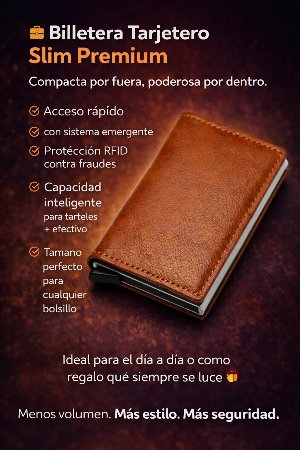 BILLETERA PORTA TARJETAS CON PROTECCIÓN RFID